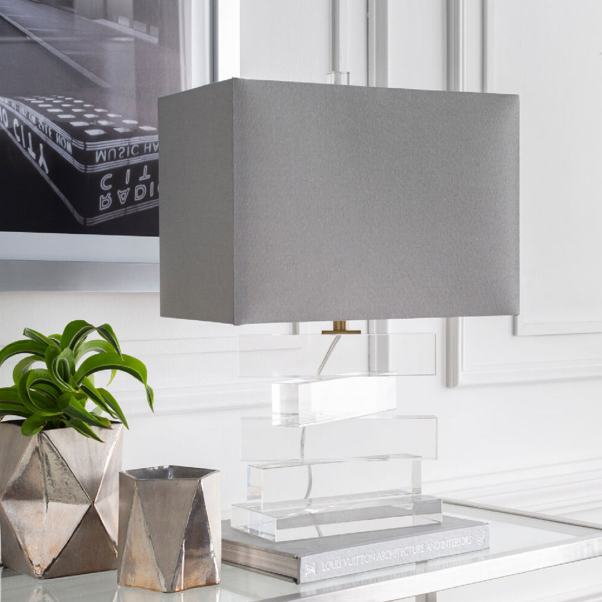 Modern European furniture - Clear Crystal Accent Table Lamp - www.oroa.com | Oroa.com
