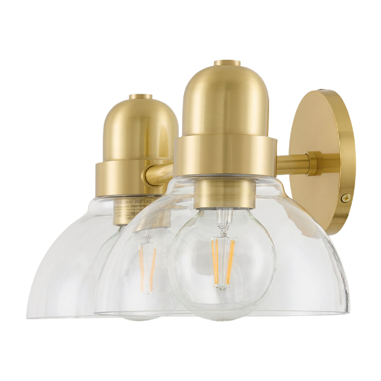 Modern European furniture - Clear Glass Gold Wall Lamp - www.oroa.com | Oroa.com