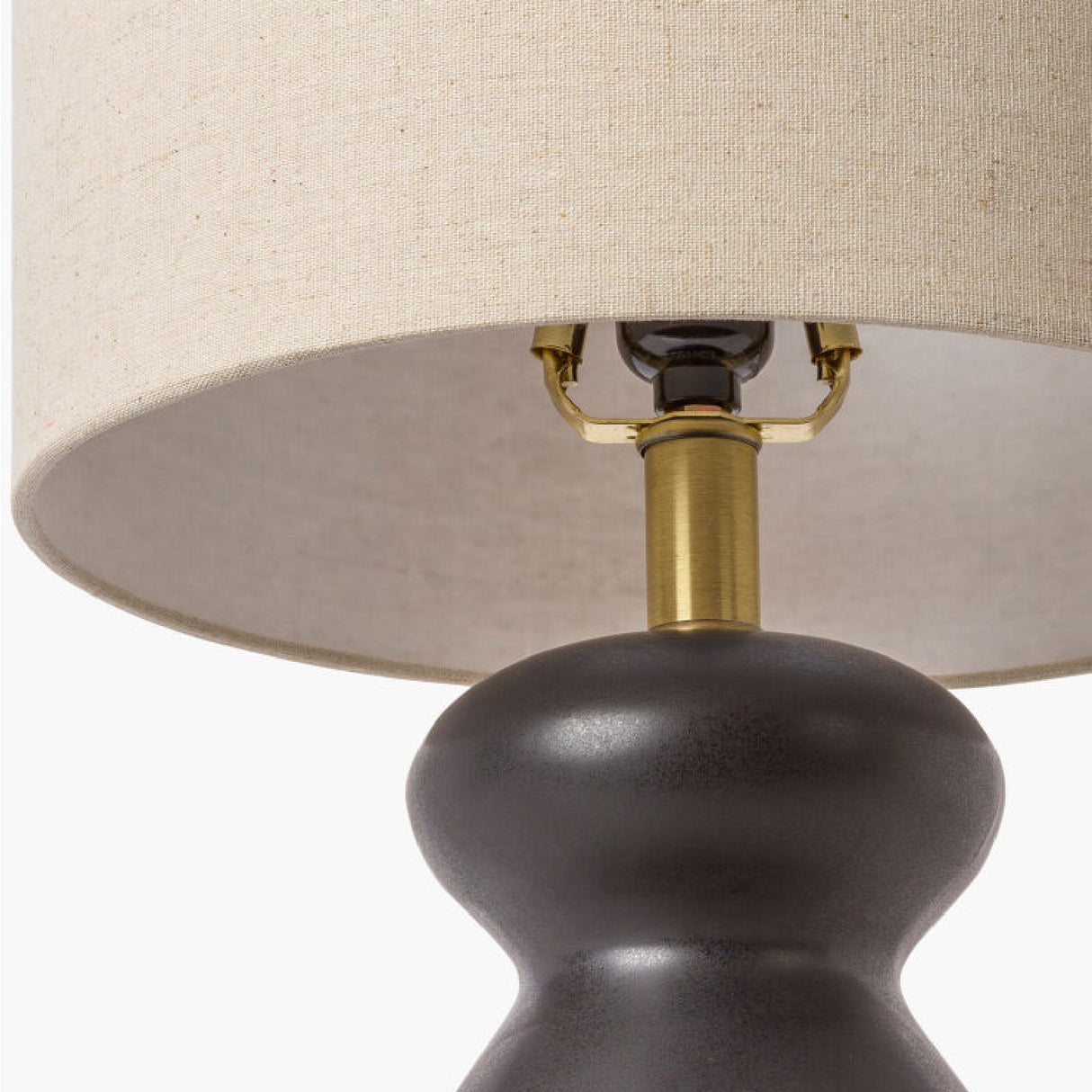 Modern European furniture - Glazed Black Ceramic Table Lamp - www.oroa.com | Oroa.com