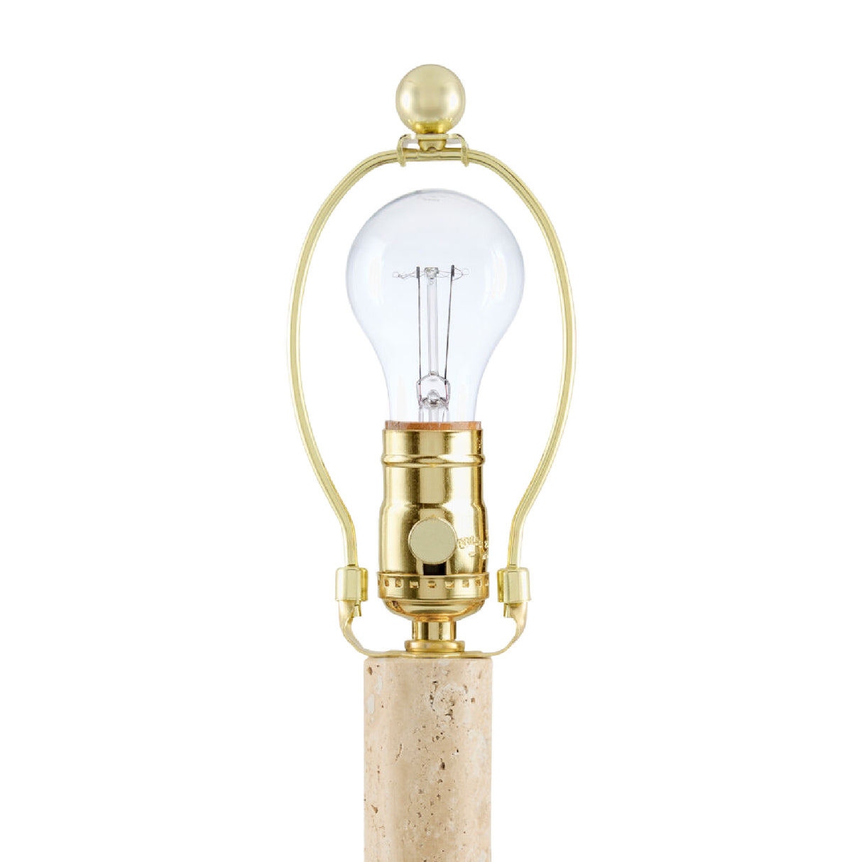 Modern European furniture - Cream Travertine Accent Table Lamp - www.oroa.com | Oroa.com