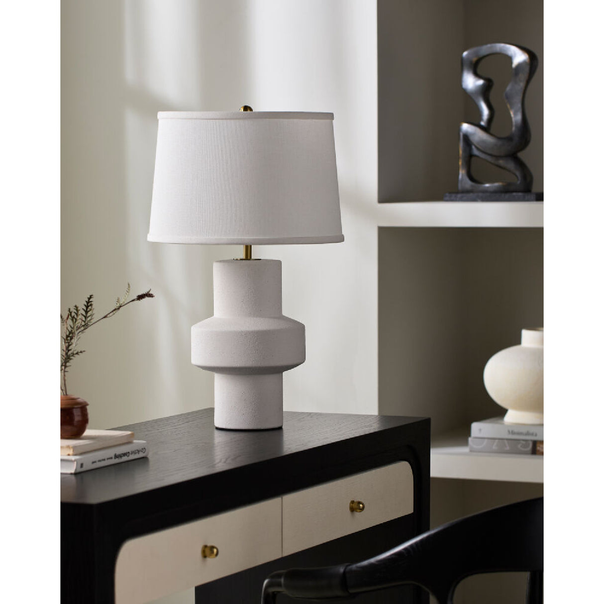 Modern European furniture - White Ceramic Modern Table Lamp - www.oroa.com | Oroa.com