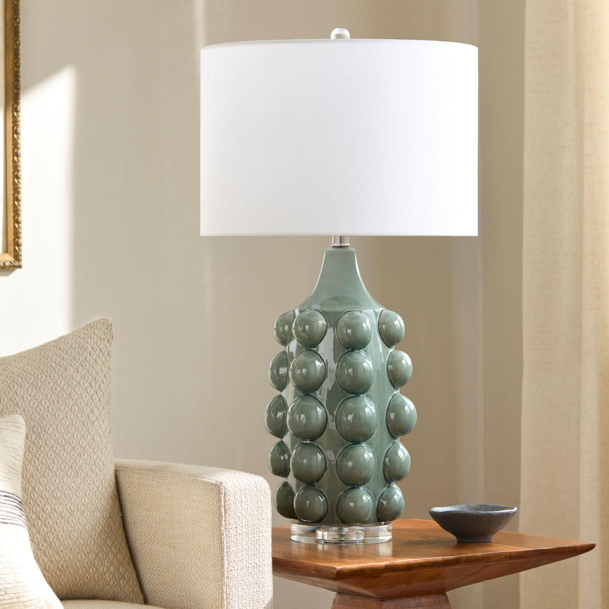 Modern European furniture - Bobbled Ceramic Accent Table Lamp - www.oroa.com | Oroa.com