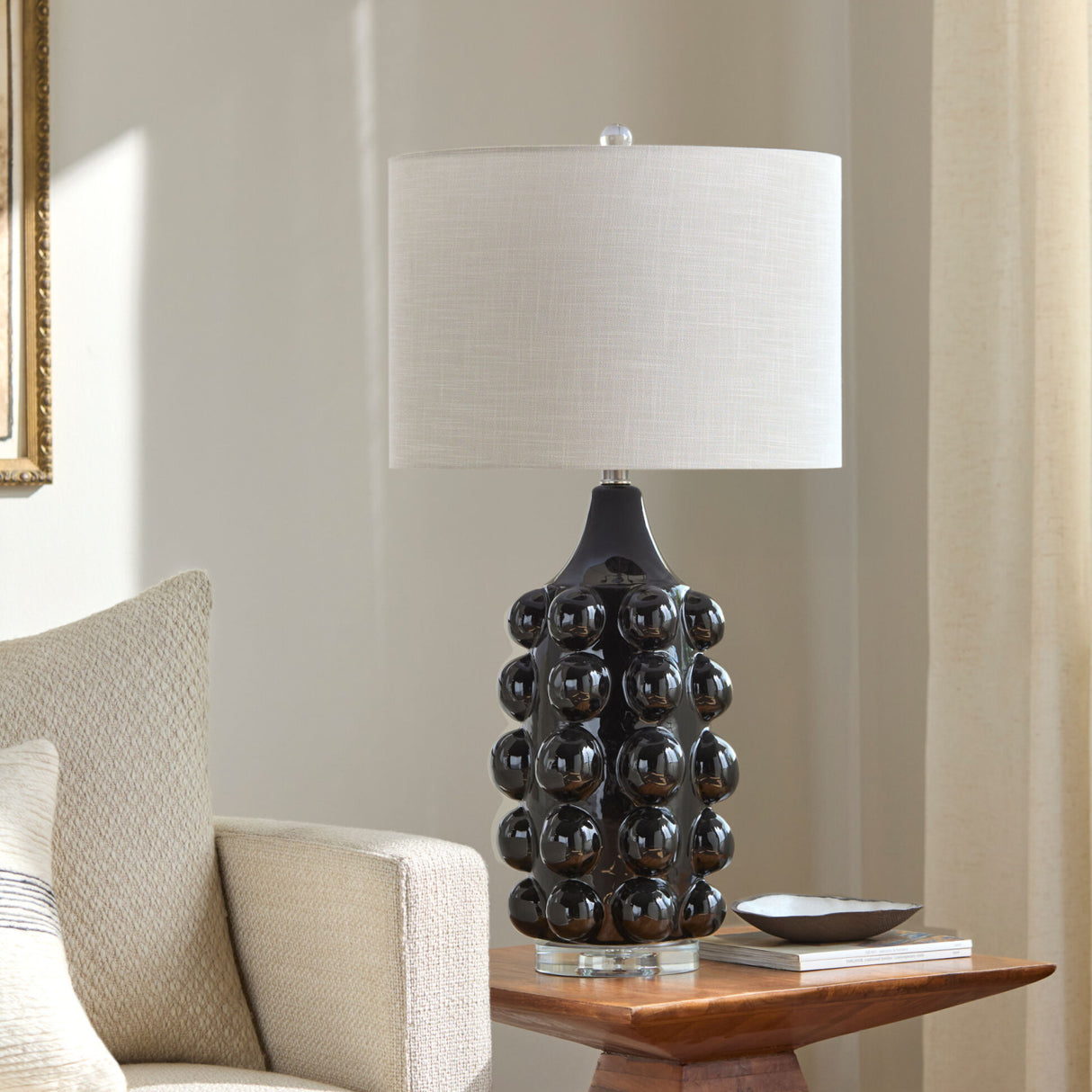 Modern European furniture - Bobbled Ceramic Accent Table Lamp - www.oroa.com | Oroa.com