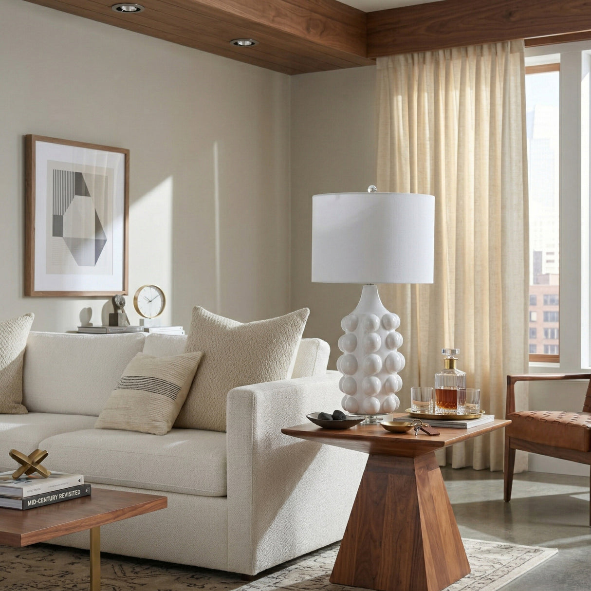 Modern European furniture - Bobbled Ceramic Accent Table Lamp - www.oroa.com | Oroa.com