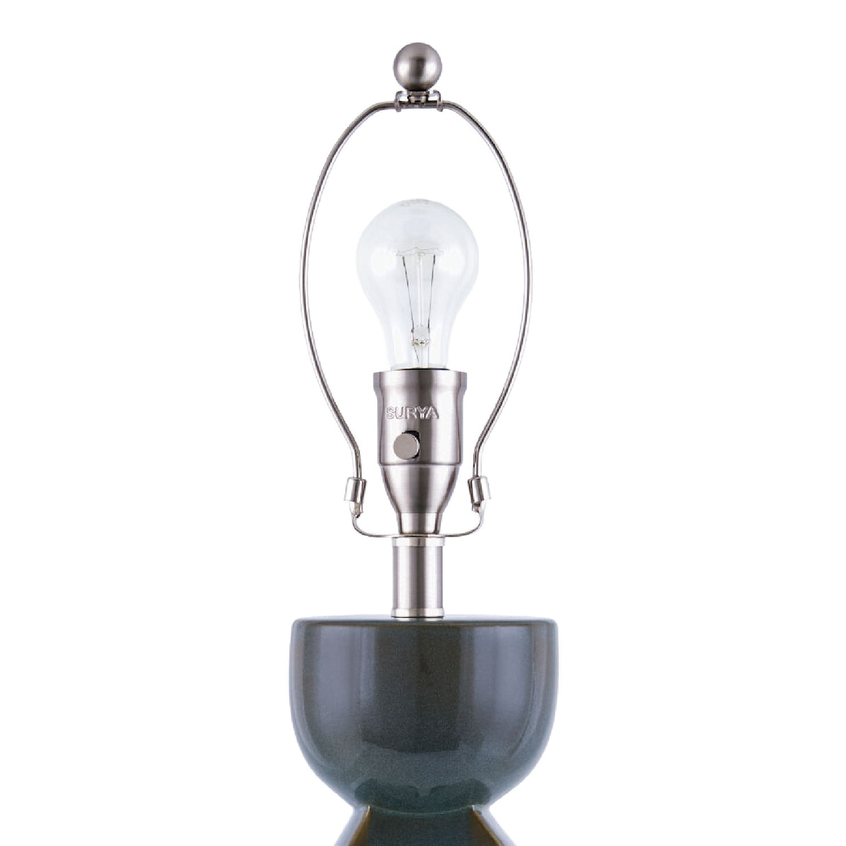 Modern European furniture - Glazed Green Ceramic Table Lamp - www.oroa.com | Oroa.com