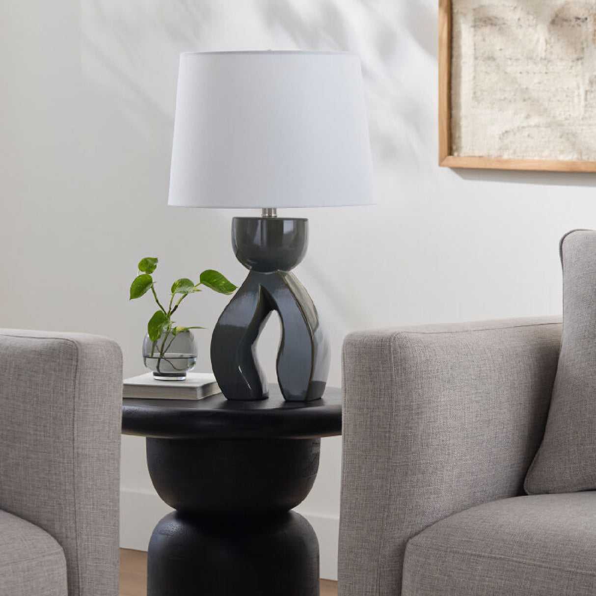Modern European furniture - Glazed Green Ceramic Table Lamp - www.oroa.com | Oroa.com