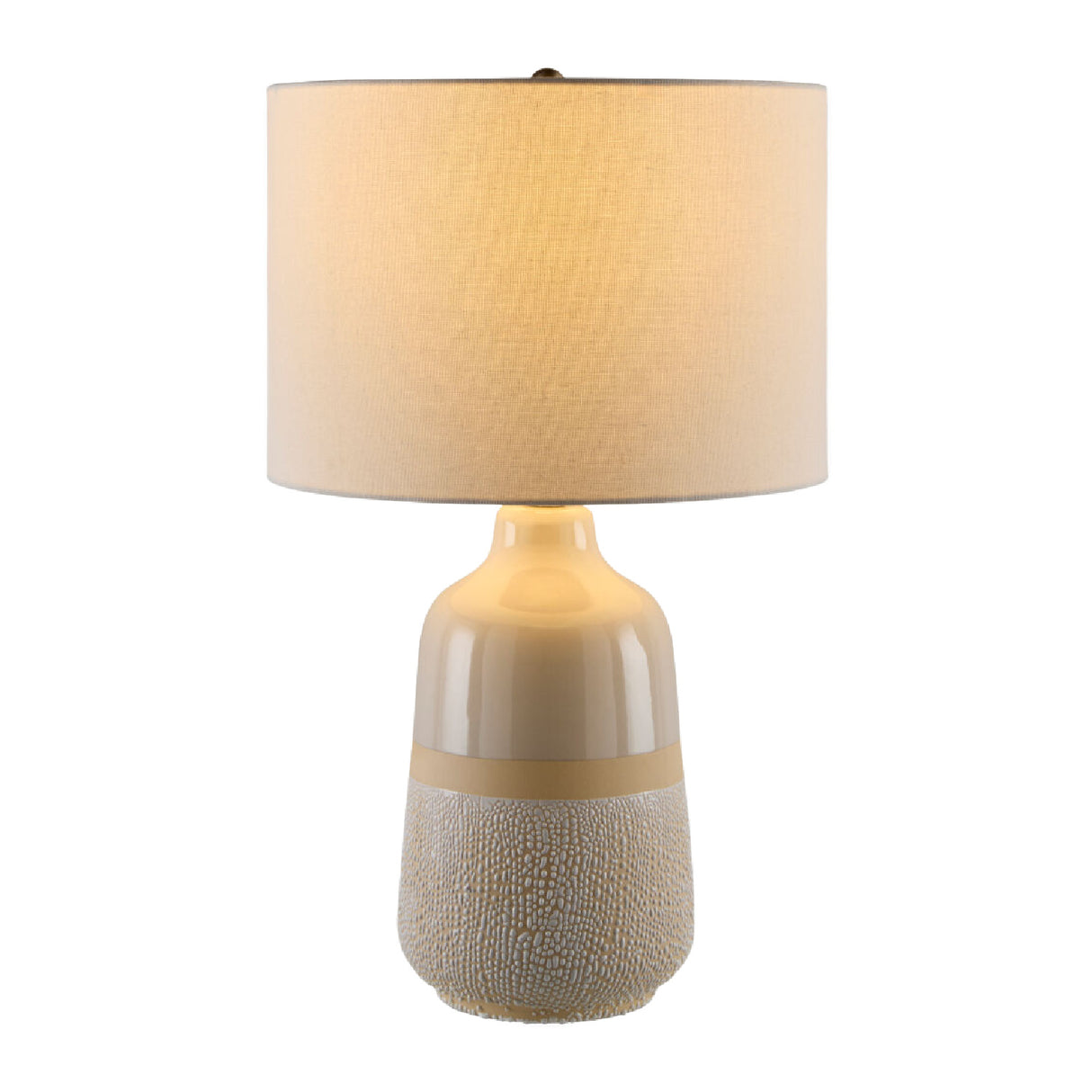 Modern European furniture - Glazed White Ceramic Table Lamp - www.oroa.com | Oroa.com
