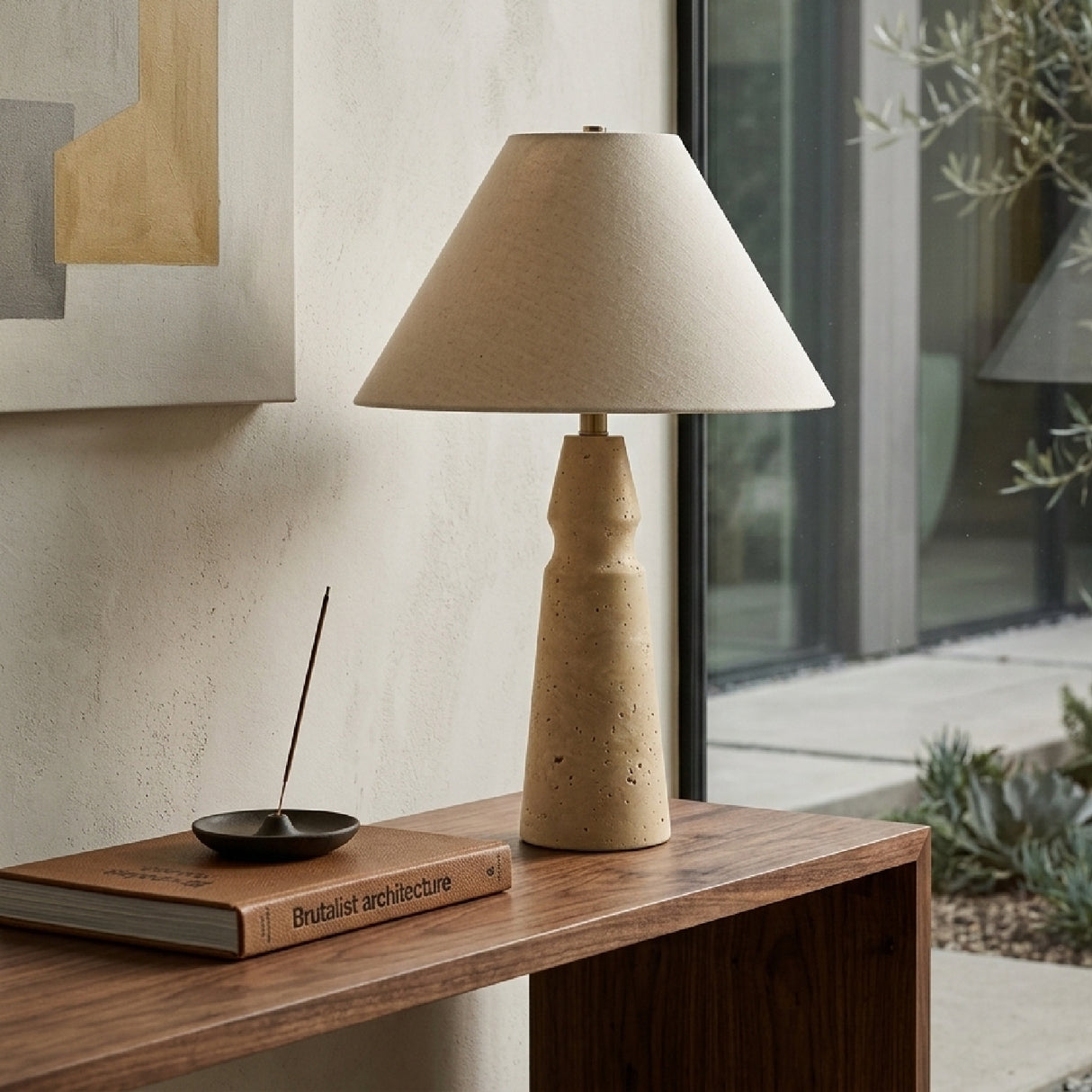 Modern European furniture - Taupe Jute Accent Table Lamp - www.oroa.com | Oroa.com