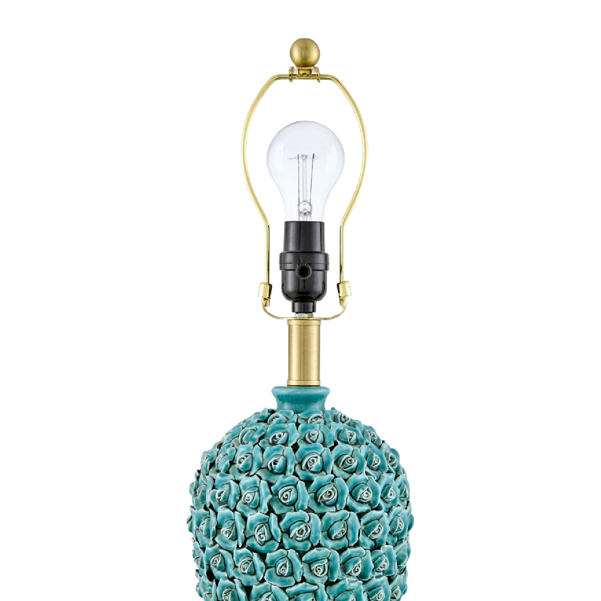 Modern European furniture - Green Ceramic Rose Table Lamp - www.oroa.com | Oroa.com