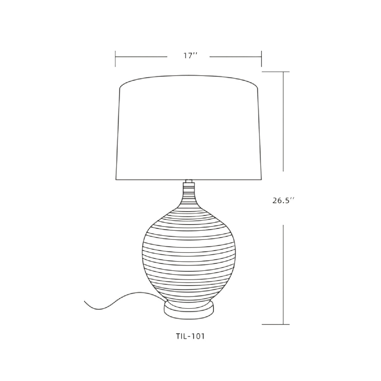 Modern European furniture - Navy Stripes Ceramic Table Lamp - www.oroa.com | Oroa.com