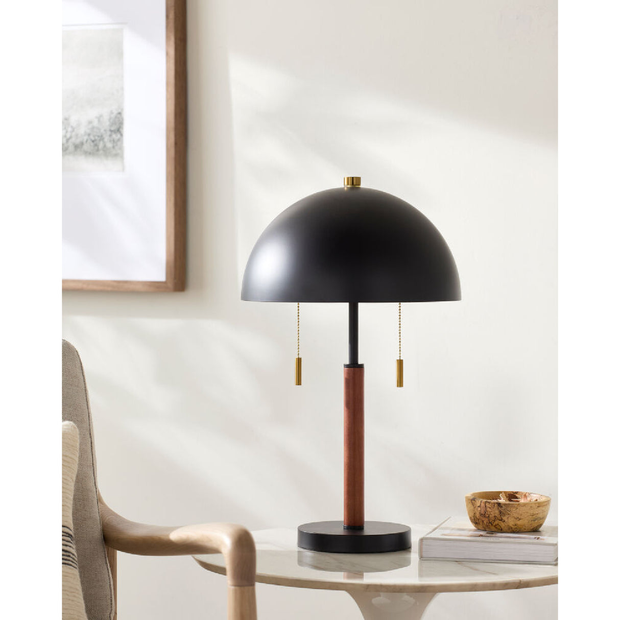 Modern European furniture - Black Metal Dome Table Lamp - www.oroa.com | Oroa.com