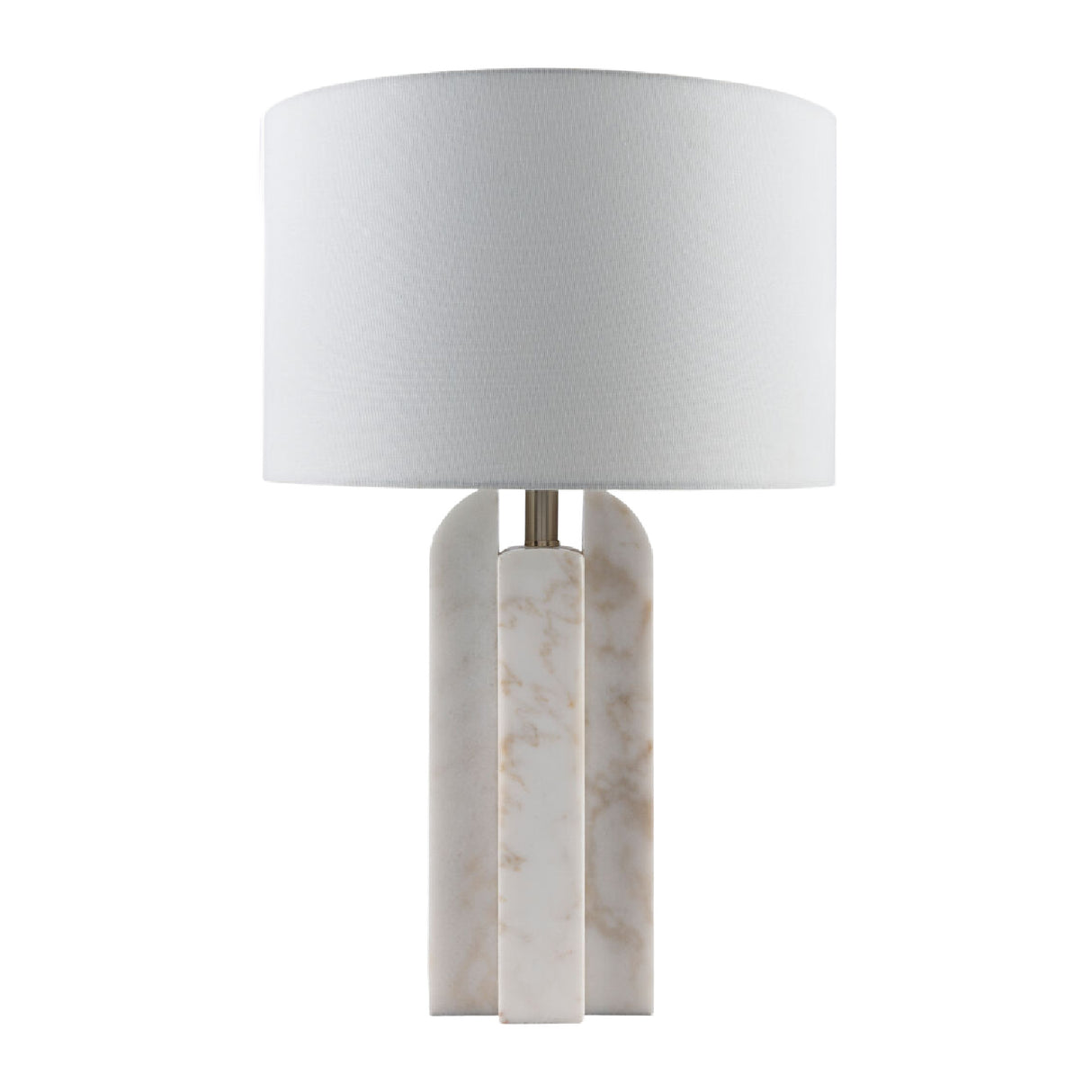 Modern European furniture - White Marble Linen Table Lamp S - www.oroa.com | Oroa.com