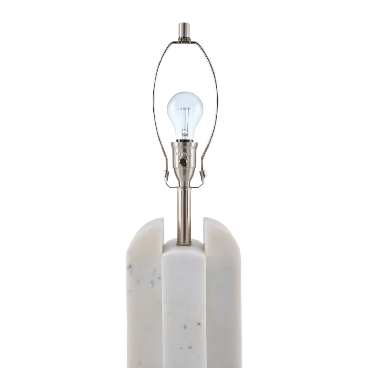 Modern European furniture - White Marble Linen Table Lamp L - www.oroa.com | Oroa.com