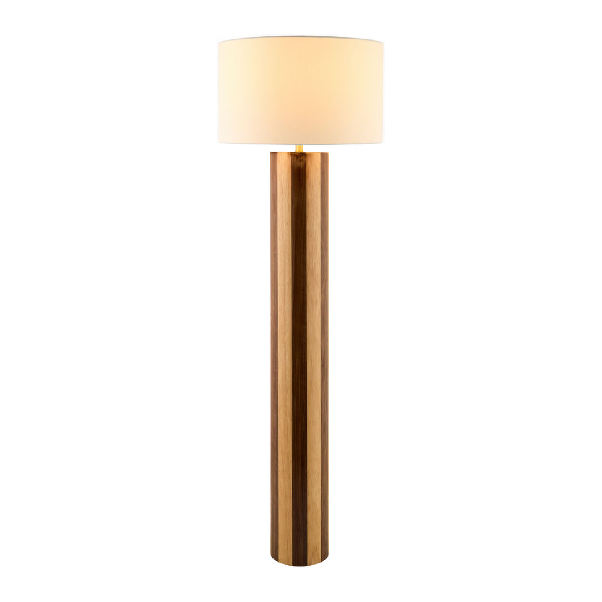 Modern European furniture - Brown Stripes Wooden Floor Lamp - www.oroa.com | Oroa.com