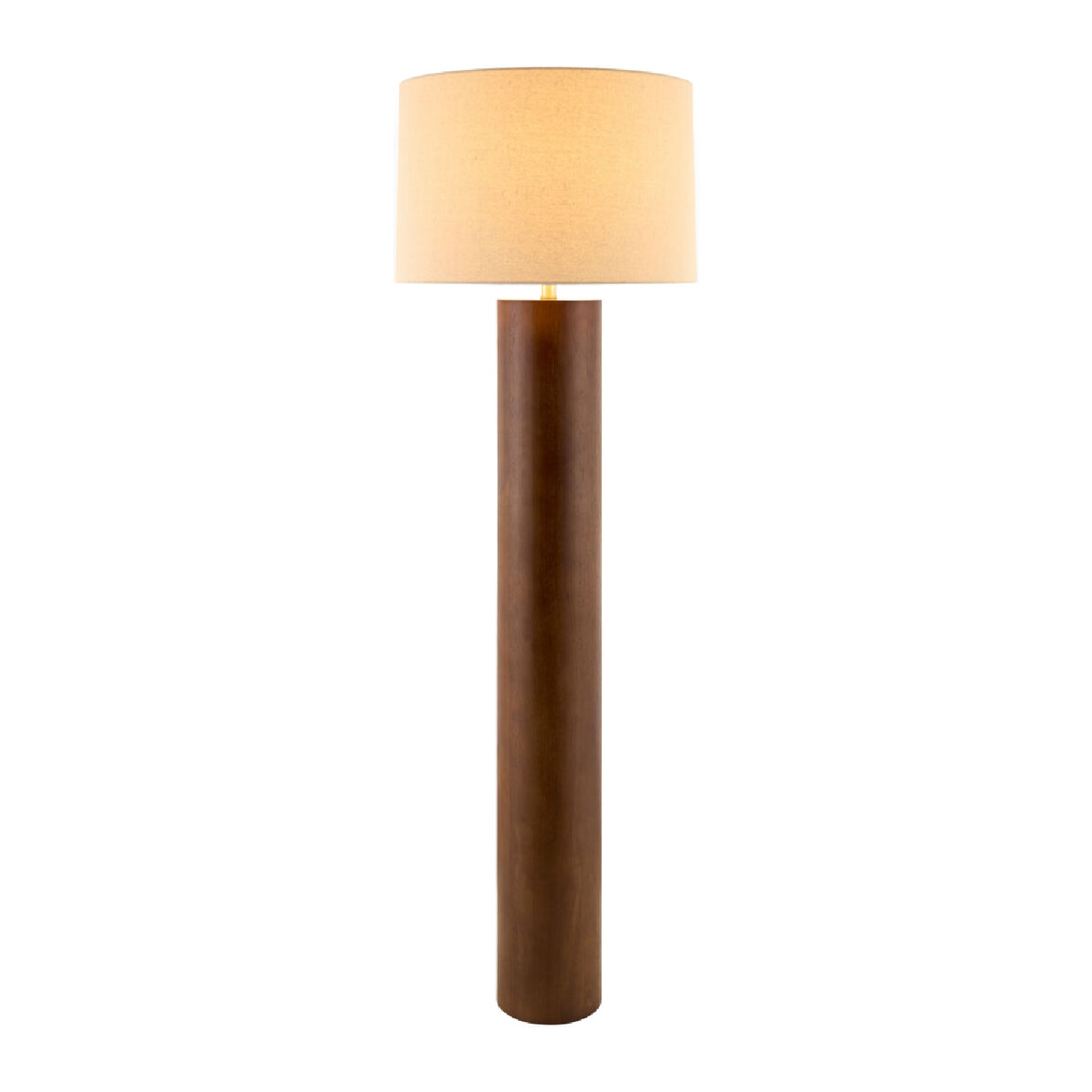 Modern European furniture - Cylindrical Rubberwood Accent Floor Lamp - www.oroa.com | Oroa.com