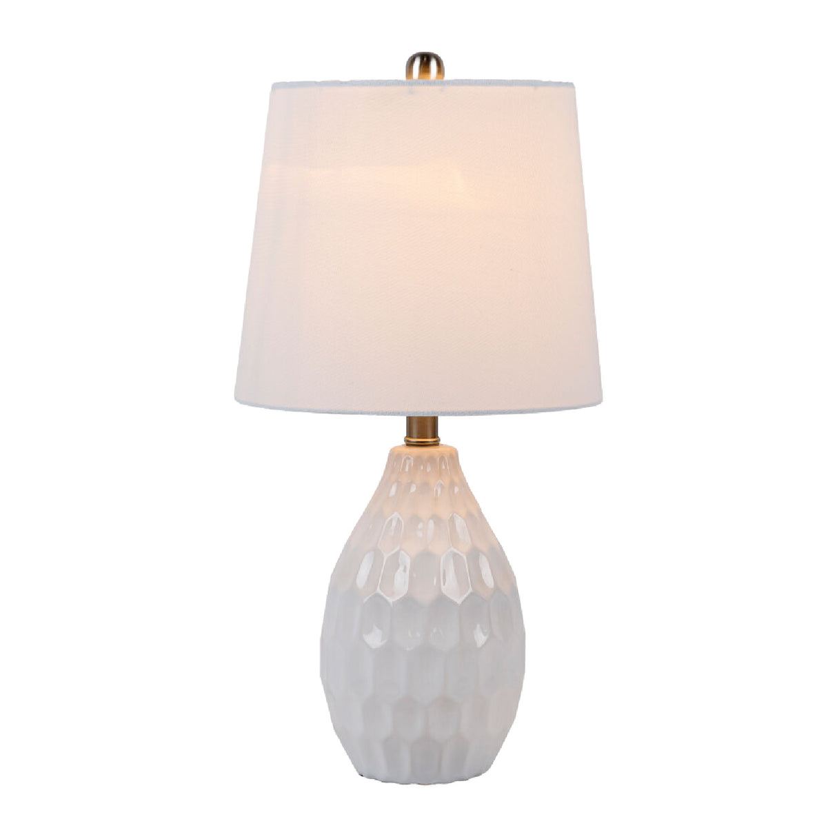 Modern European furniture - White Ceramic Linen Table Lamp - www.oroa.com | Oroa.com