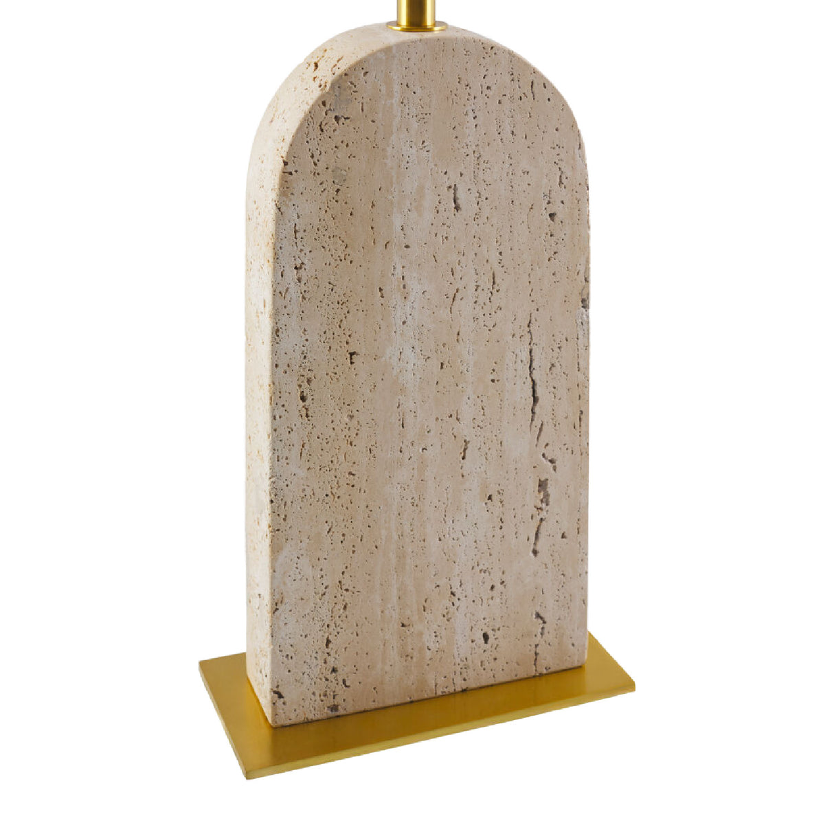 Modern European furniture - Beige Arched Travertine Table Lamp - www.oroa.com | Oroa.com