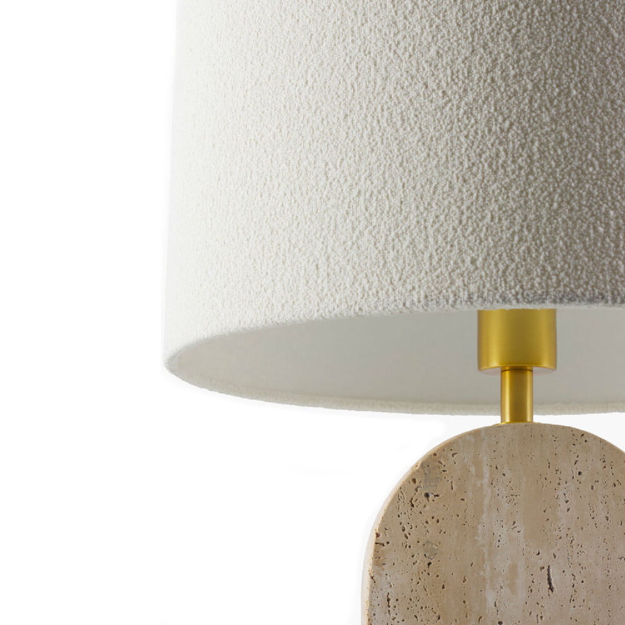 Modern European furniture - Beige Arched Travertine Table Lamp - www.oroa.com | Oroa.com