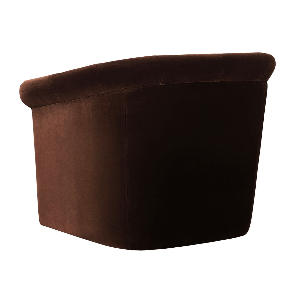Modern European furniture - Brown Cotton Swivel Chair - www.oroa.com | Oroa.com