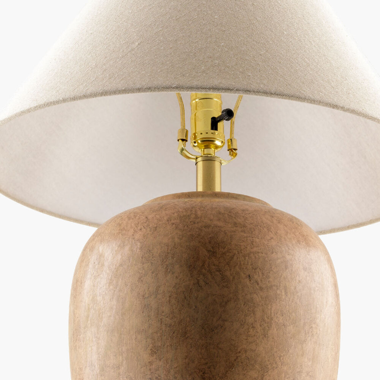 Modern European furniture - Glazed Brown Ceramic Table Lamp - www.oroa.com | Oroa.com