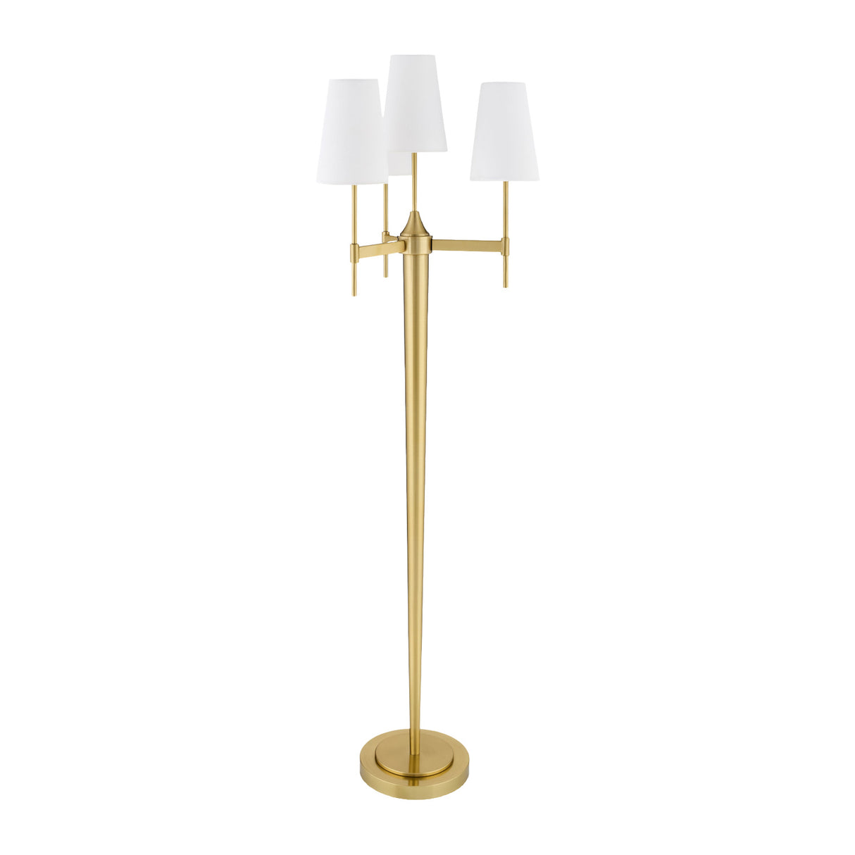 Modern European furniture - White Linen 3-Light Floor Lamp - www.oroa.com | Oroa.com