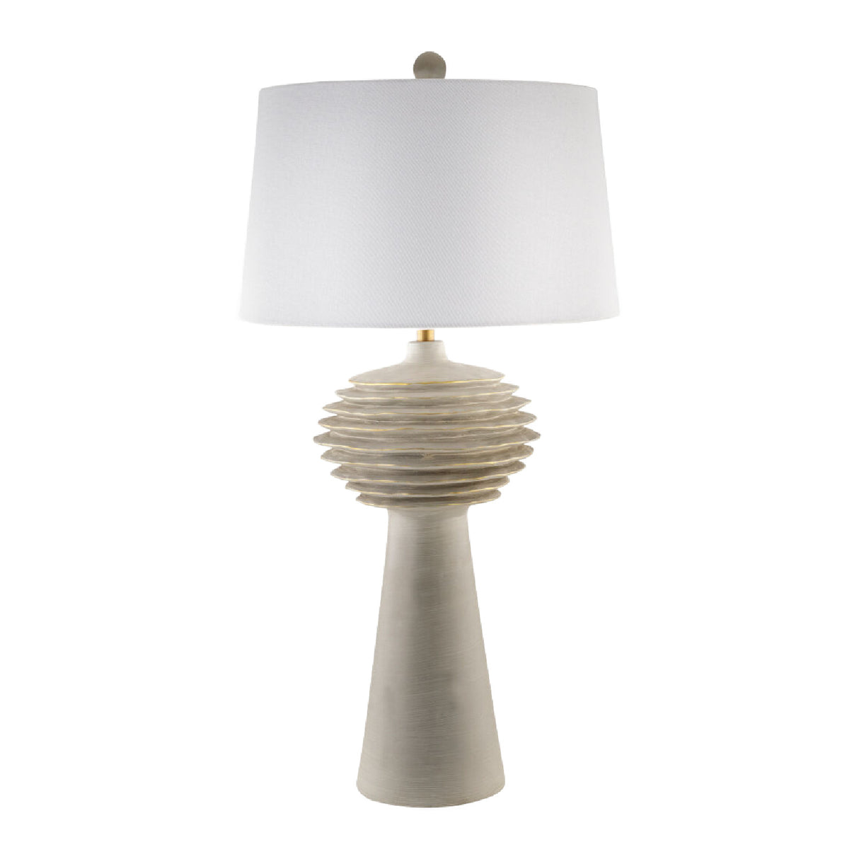 Modern European furniture - Gray Sculptured Accent Table Lamp - www.oroa.com | Oroa.com