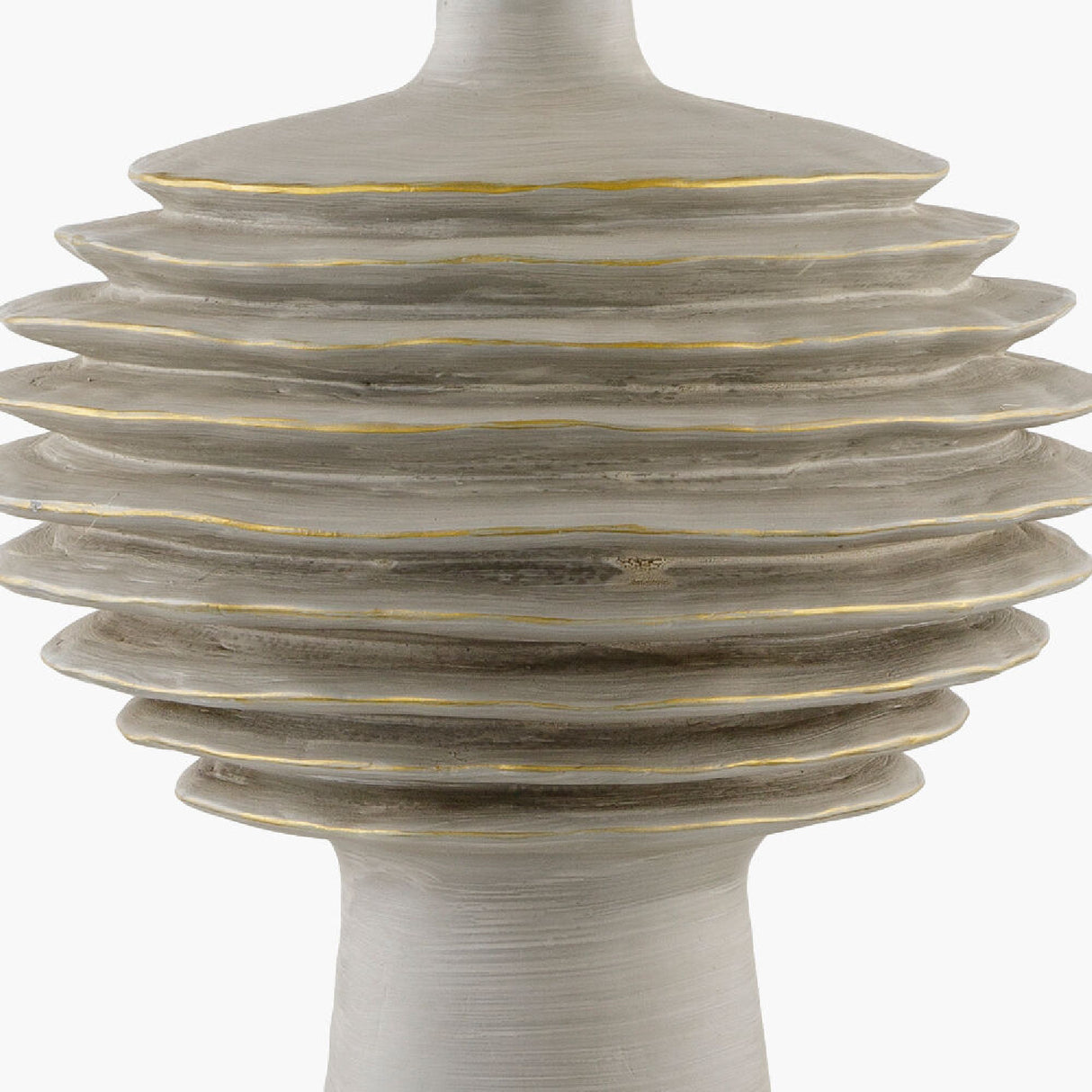 Modern European furniture - Gray Sculptured Accent Table Lamp - www.oroa.com | Oroa.com