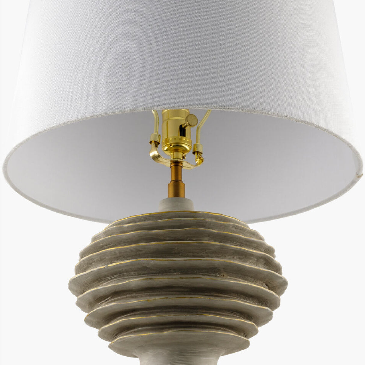 Modern European furniture - Gray Sculptured Accent Table Lamp - www.oroa.com | Oroa.com