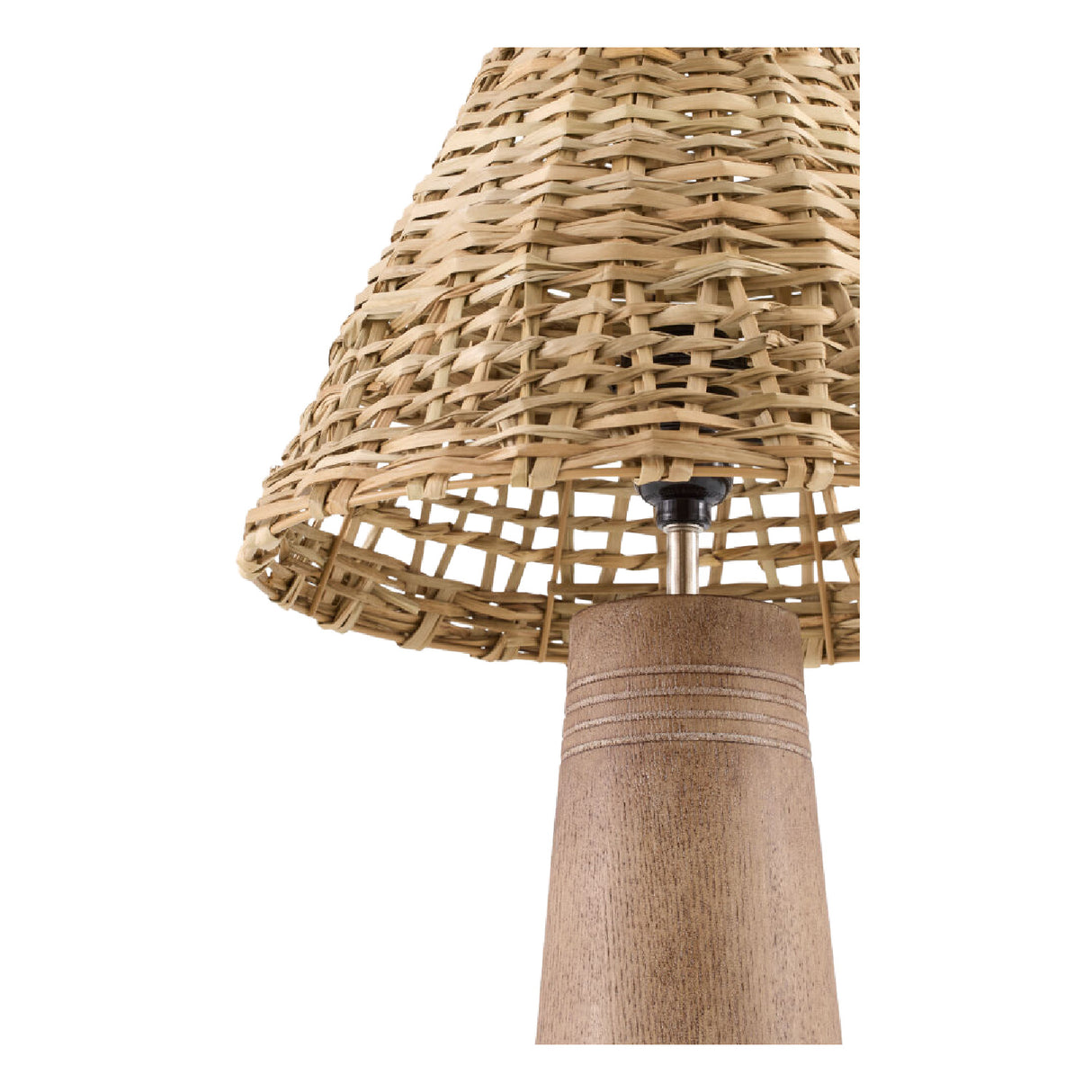Modern European furniture - Woven Rattan Accent Table Lamps (2) - www.oroa.com | Oroa.com