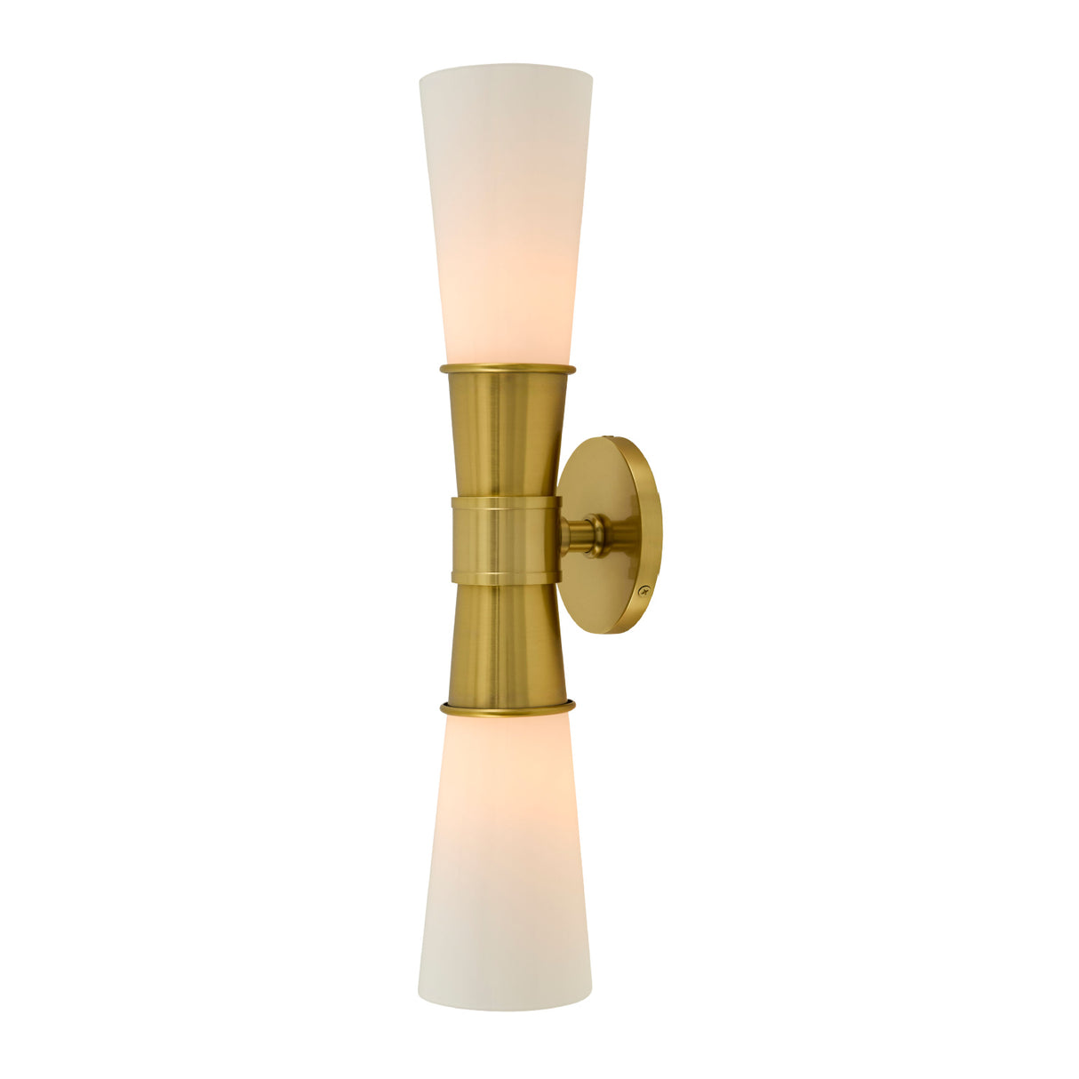 Modern European furniture - White Glass 2-Light Wall Lamp - www.oroa.com | Oroa.com