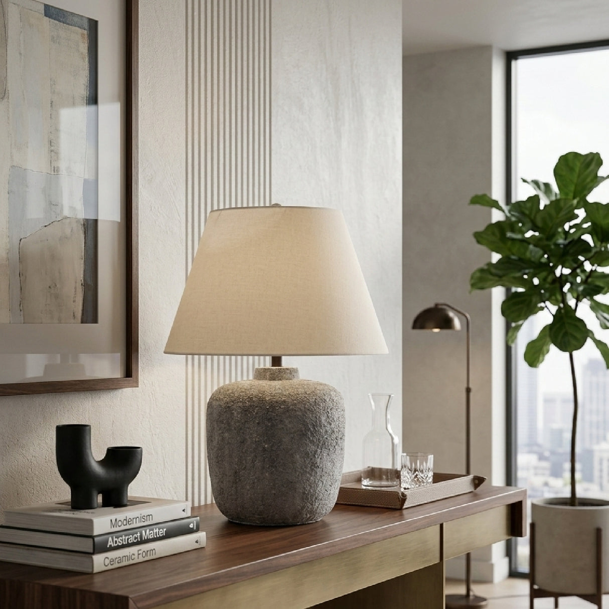 Modern European furniture - Painted White Paper Table Lamp - www.oroa.com | Oroa.com