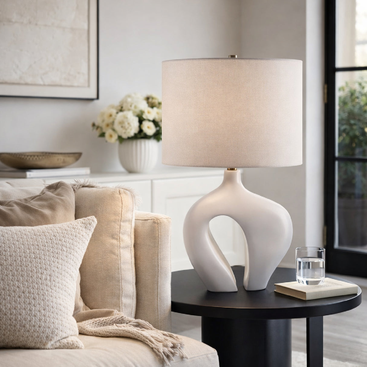 Modern European furniture - White Abstract Sculpture Table Lamp - www.oroa.com | Oroa.com