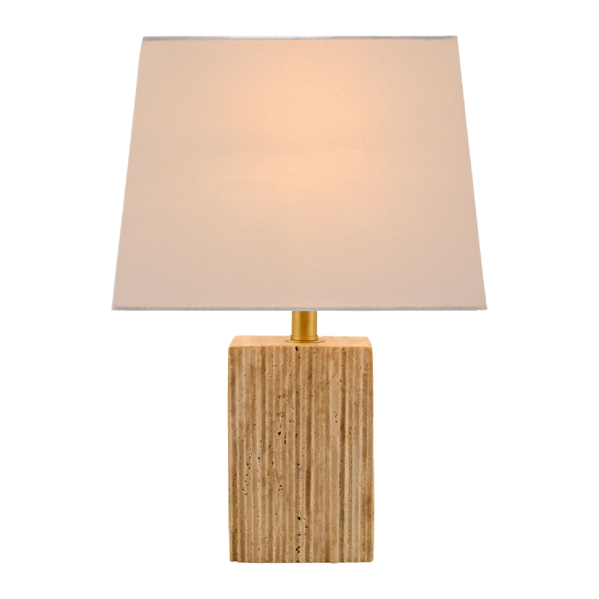 Modern European furniture - Brown Travertine Accent Table Lamp - www.oroa.com | Oroa.com