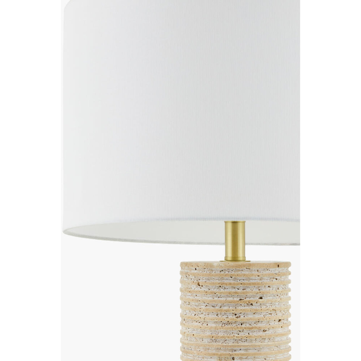 Modern European furniture - Cylindrical Travertine Accent Table Lamp - www.oroa.com | Oroa.com