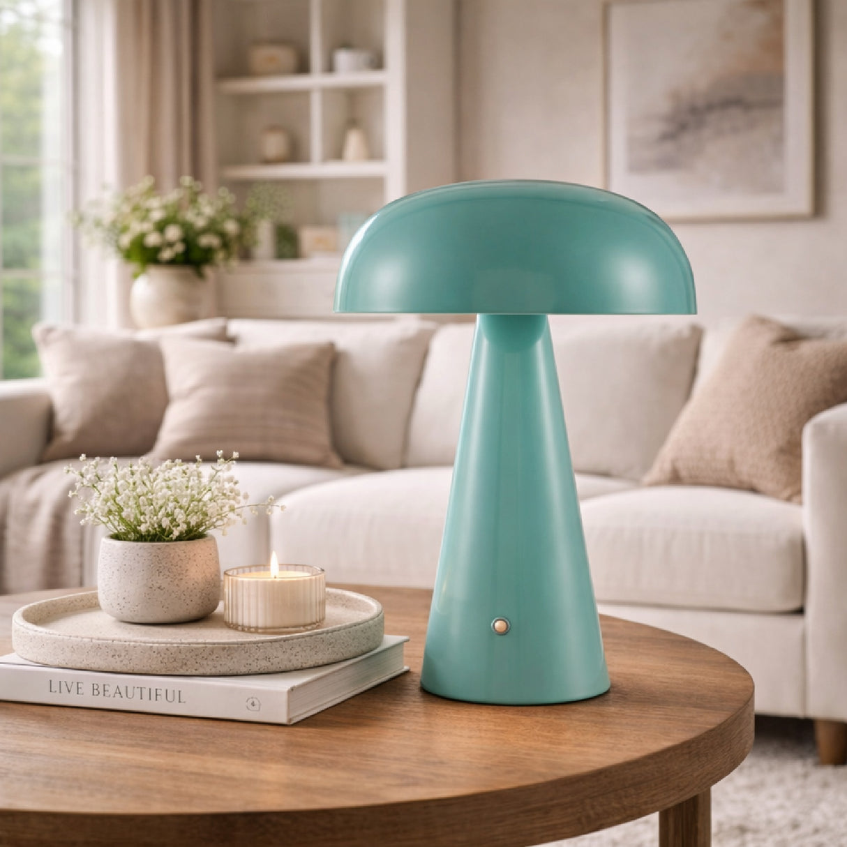 Modern European furniture - Hand-Painted Semi-Dome Table Lamp - www.oroa.com | Oroa.com