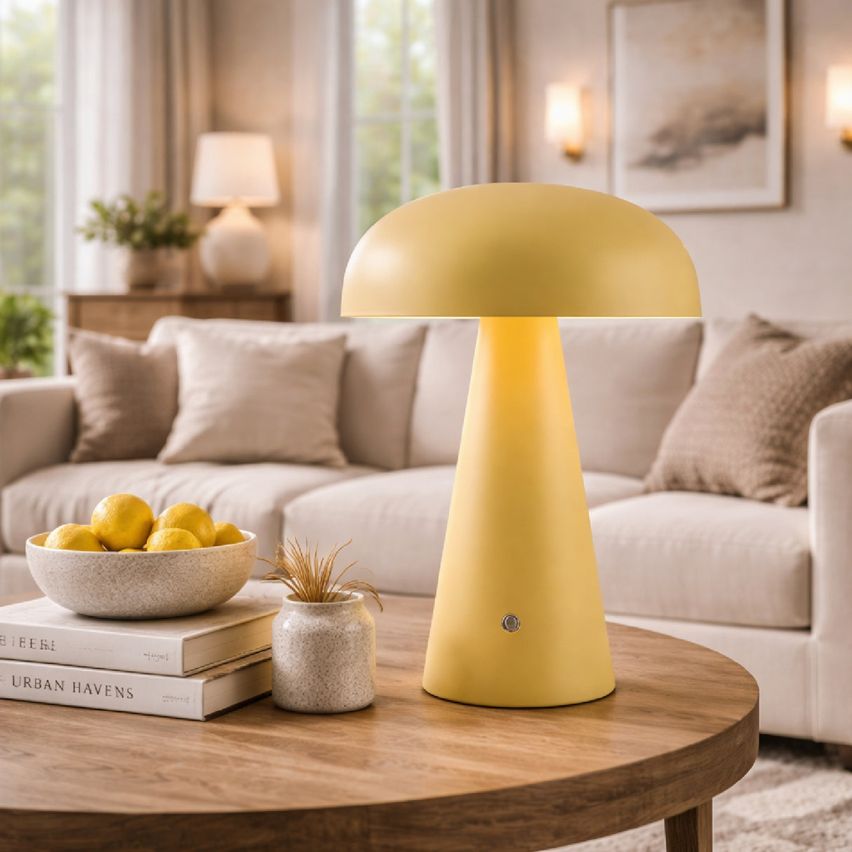 Modern European furniture - Hand-Painted Semi-Dome Table Lamp - www.oroa.com | Oroa.com