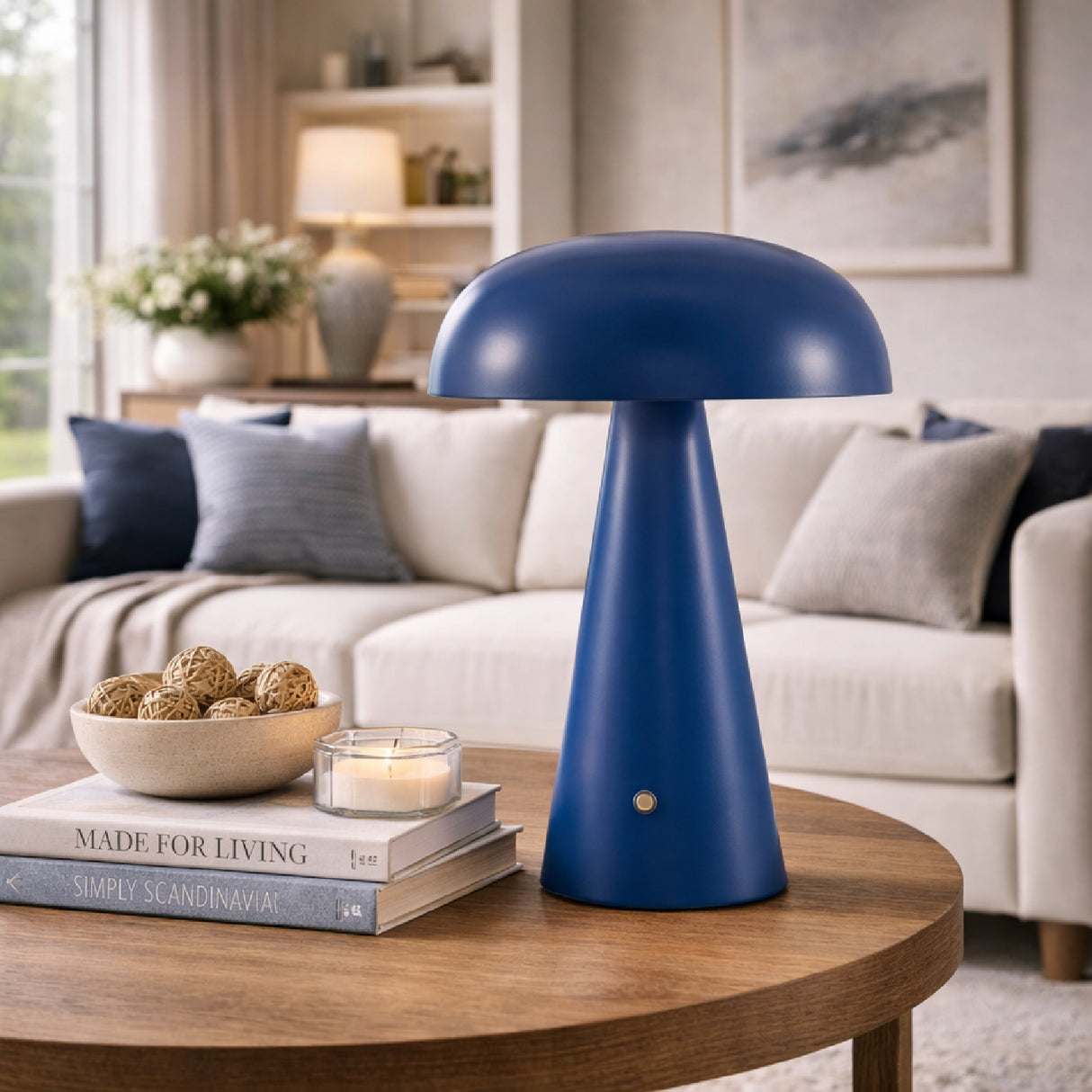 Modern European furniture - Hand-Painted Semi-Dome Table Lamp - www.oroa.com | Oroa.com