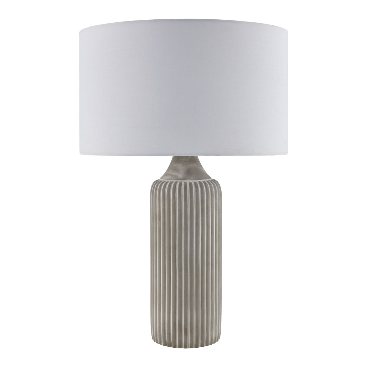 Modern European furniture - Reeded Gray Concrete Table Lamp - www.oroa.com | Oroa.com