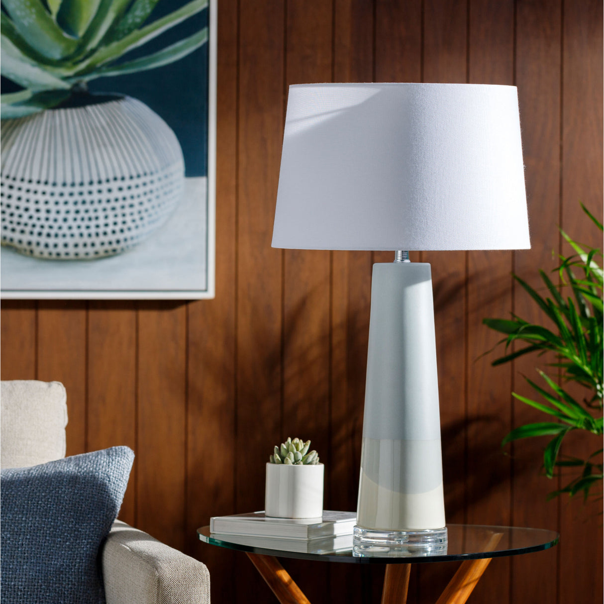 Modern European furniture - Pale Blue Ceramic Table Lamp - www.oroa.com | Oroa.com