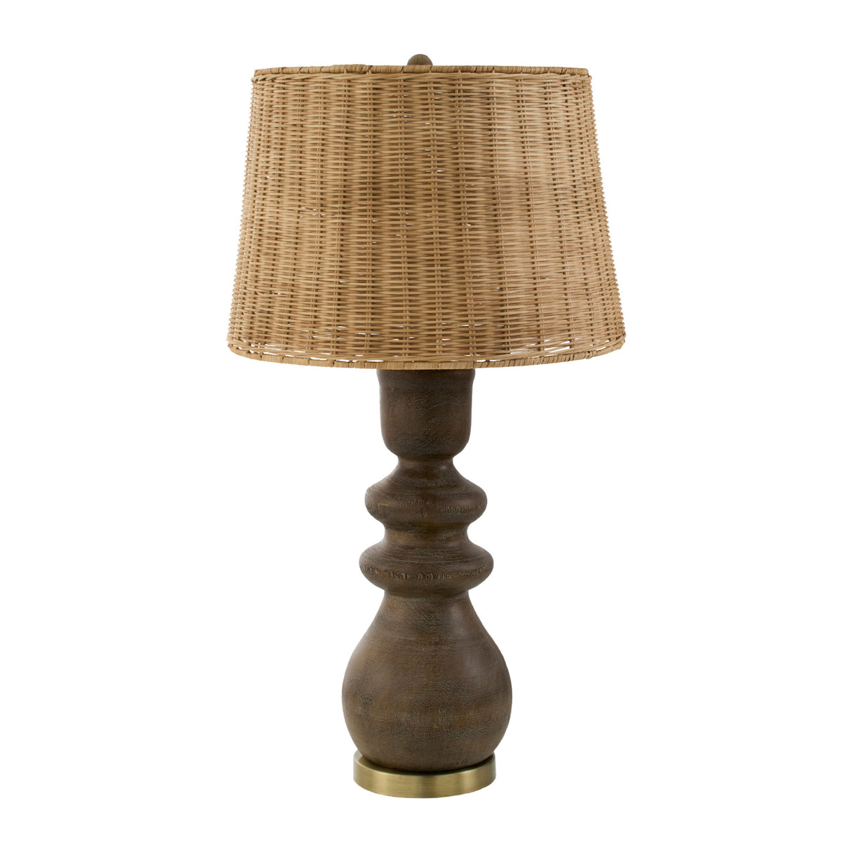 Modern European furniture - Rattan Brown Base Table Lamp - www.oroa.com | Oroa.com