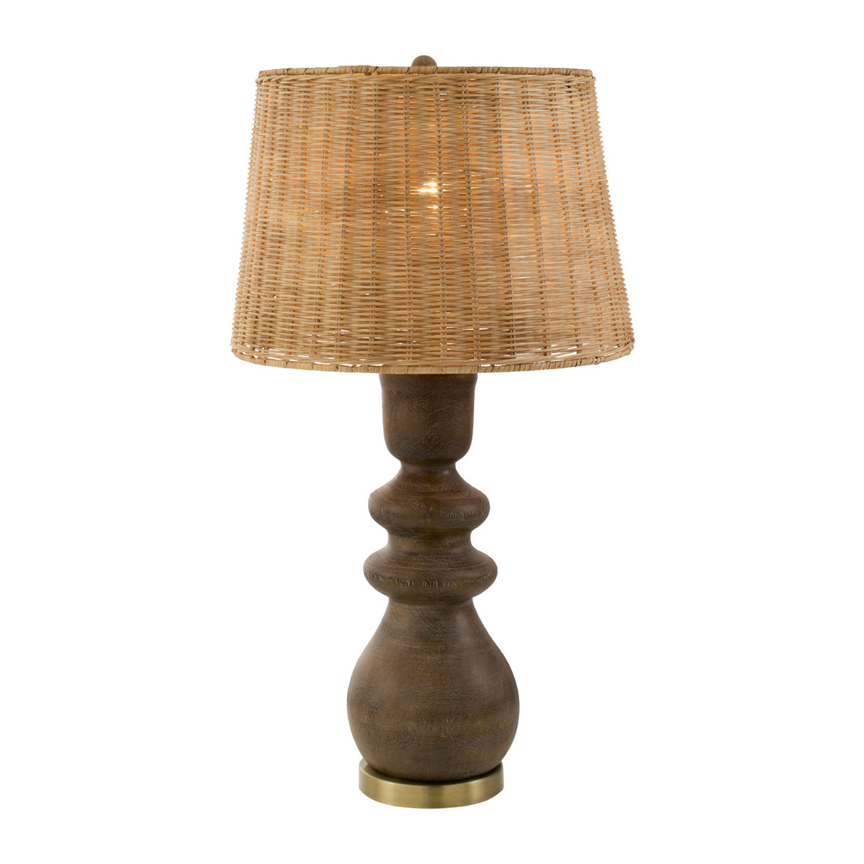 Modern European furniture - Rattan Brown Base Table Lamp - www.oroa.com | Oroa.com