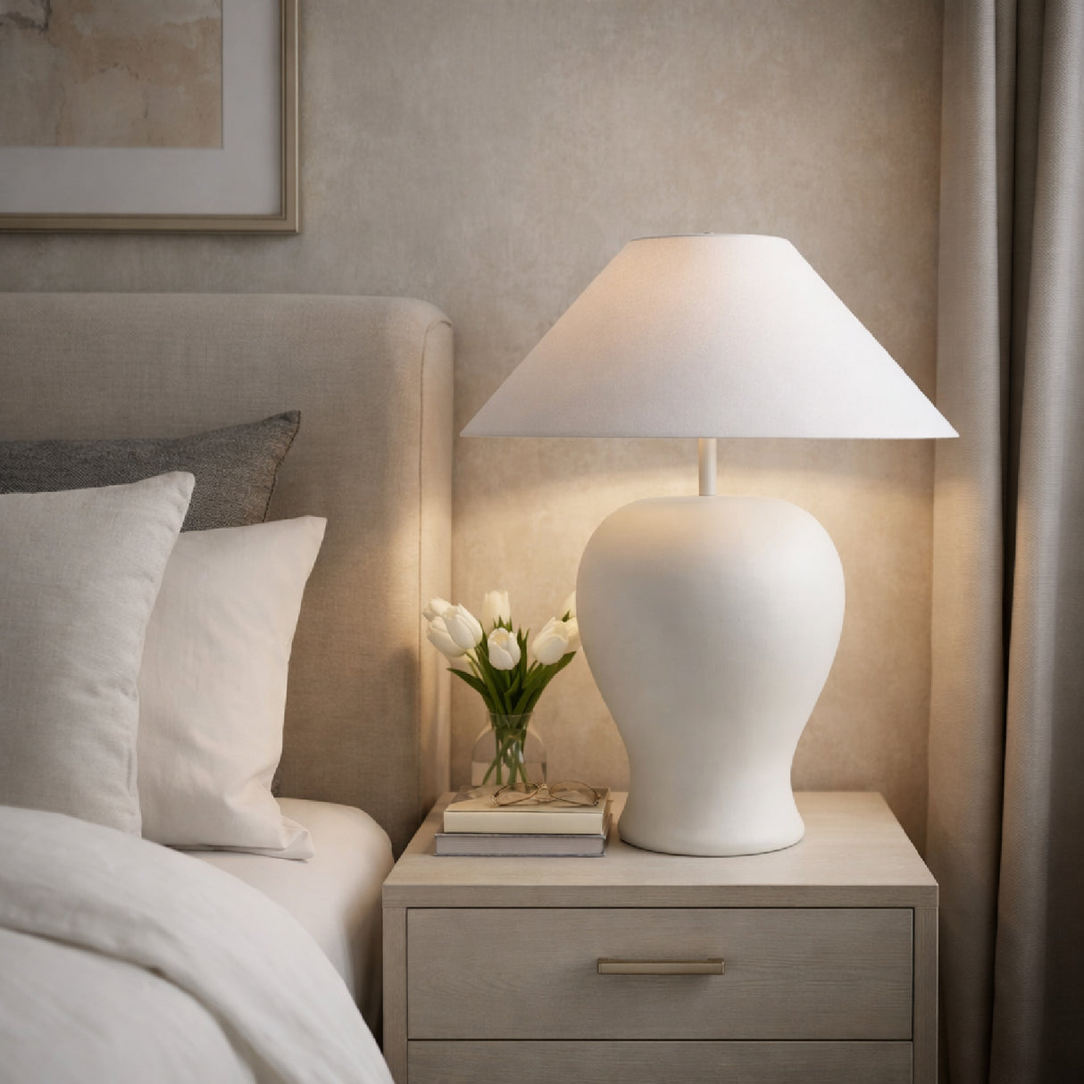 Modern European furniture - Ceramic Base Accent Table Lamp - www.oroa.com | Oroa.com