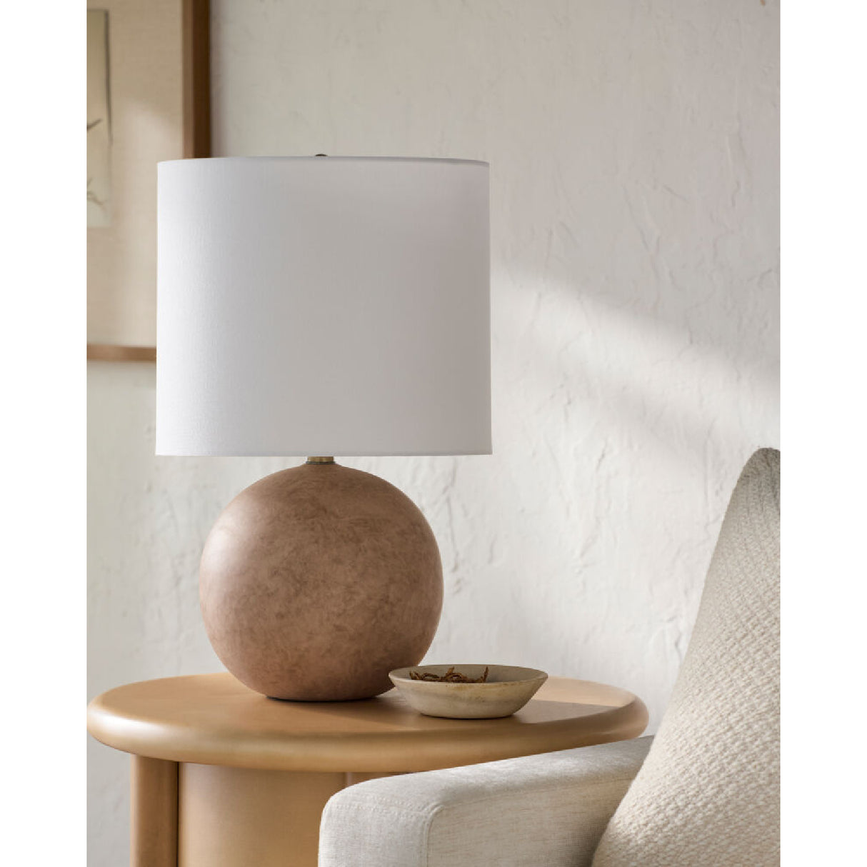 Modern European furniture - Round Glazed Ceramic Table Lamp - www.oroa.com | Oroa.com