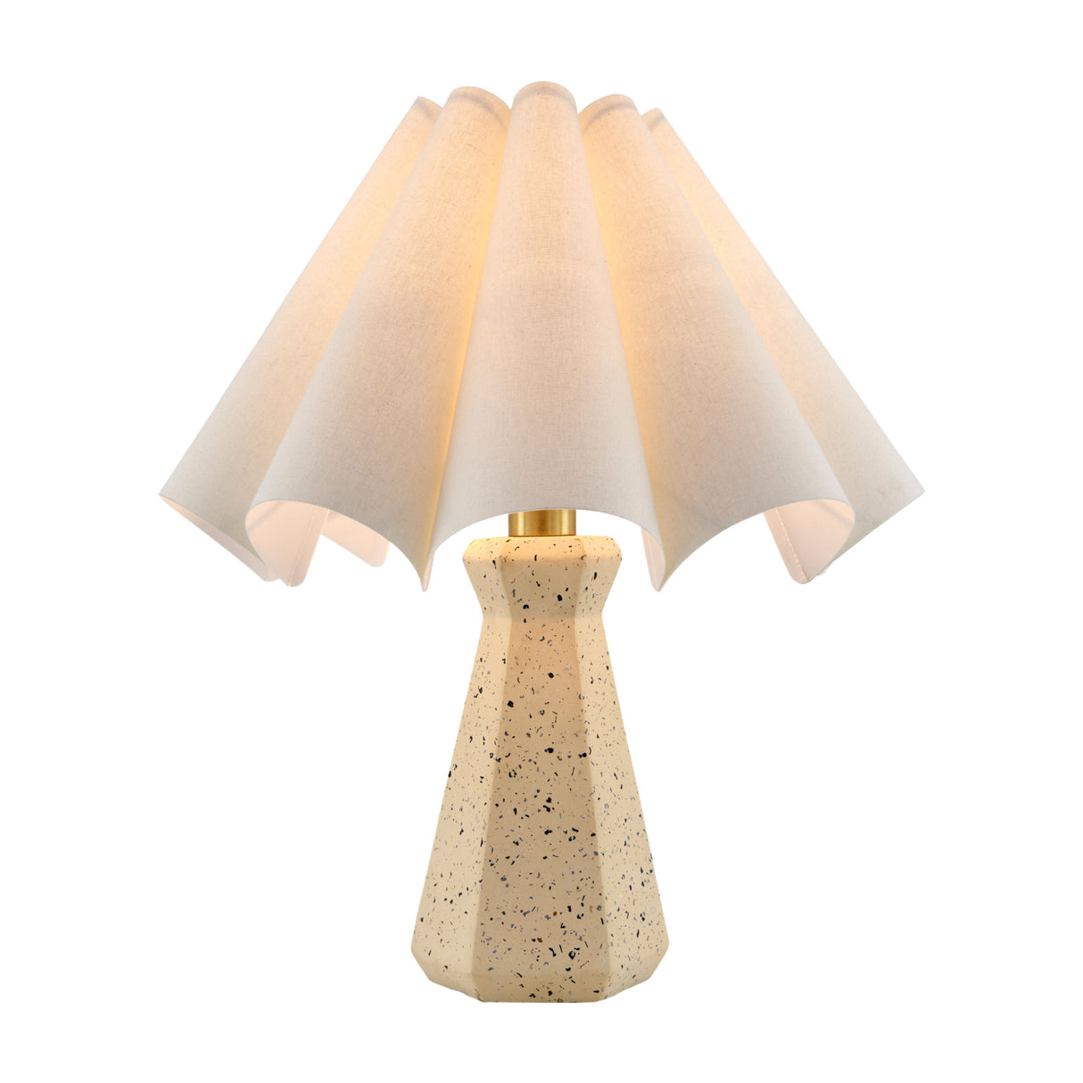 Modern European furniture - Scalloped White Cotton Table Lamp - www.oroa.com | Oroa.com
