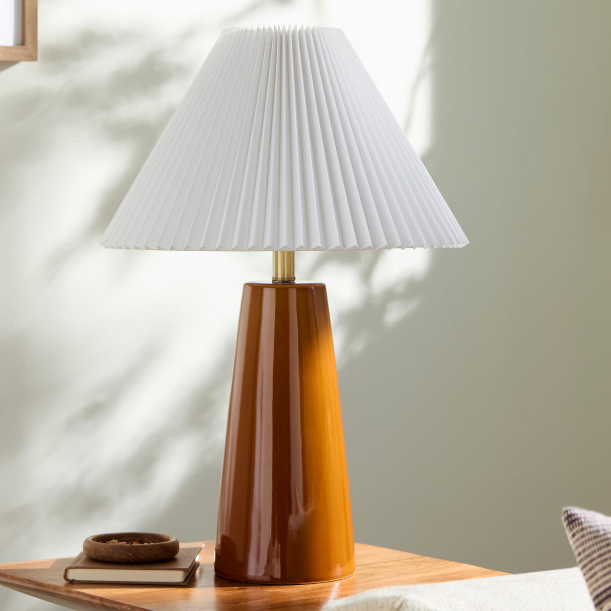 Modern European furniture - Pleated Shade Ceramic Table Lamp - www.oroa.com | Oroa.com