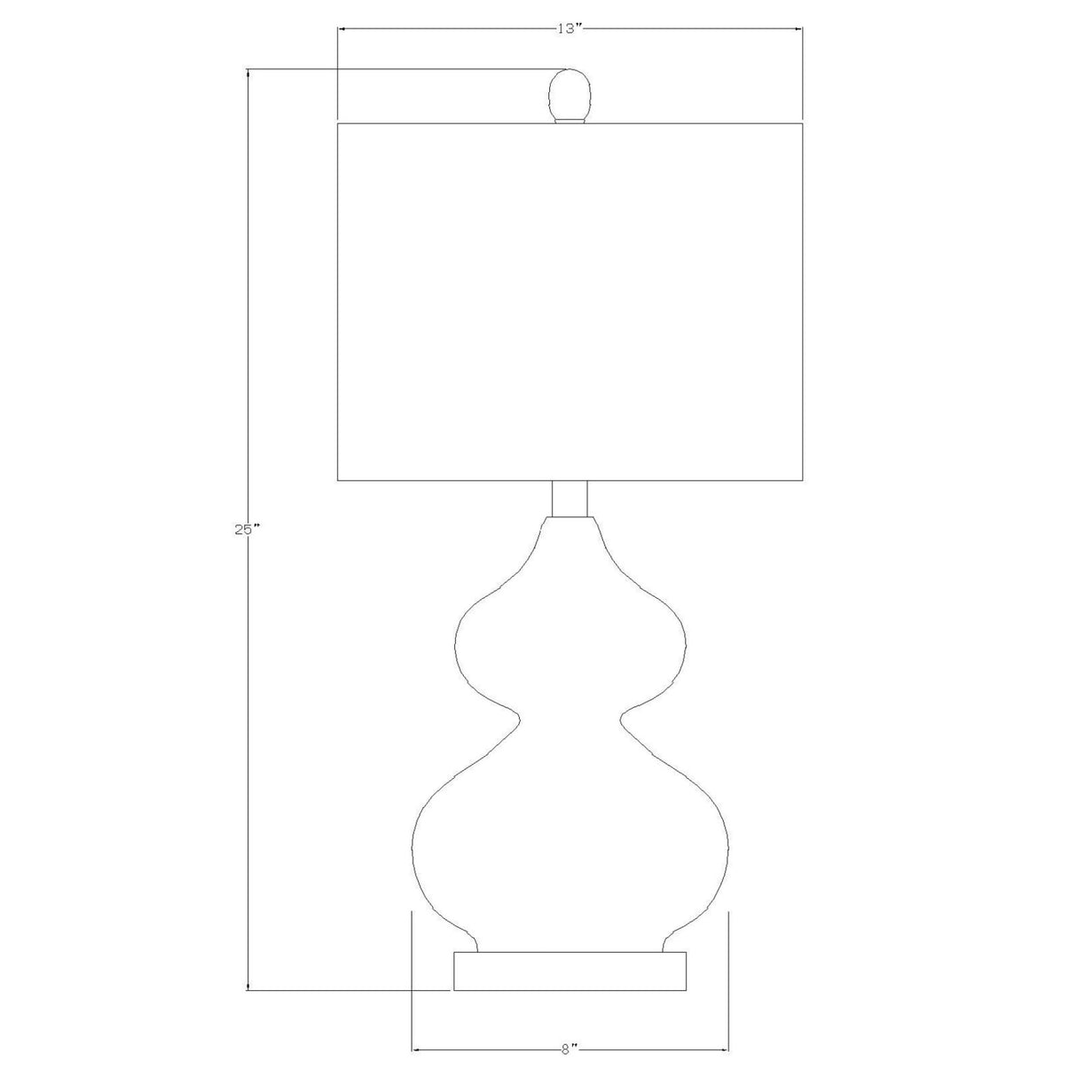 Modern European furniture - Gray Glass Accent Table Lamp - www.oroa.com | Oroa.com