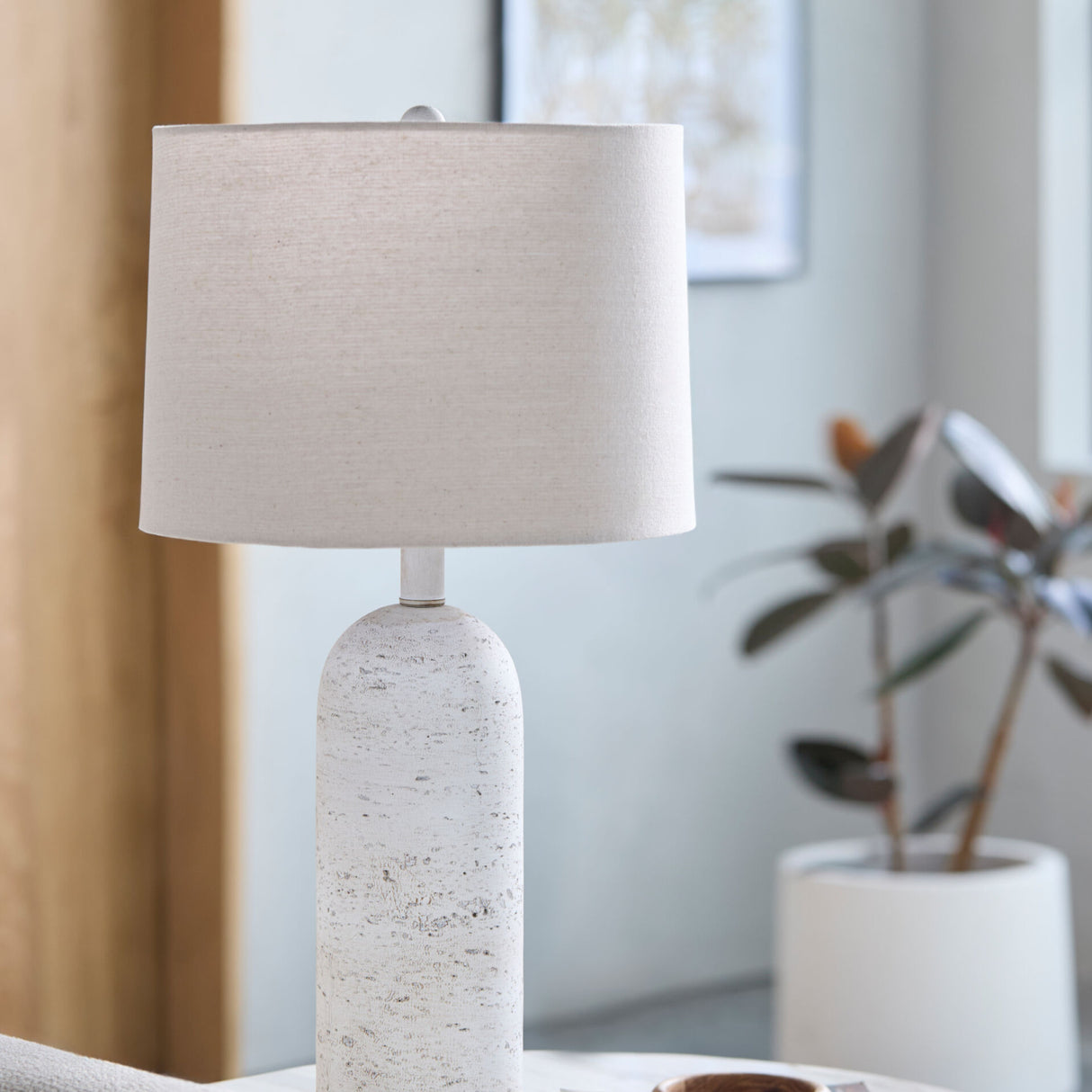 Modern European furniture - Linen Drum Shade Table Lamp - www.oroa.com | Oroa.com