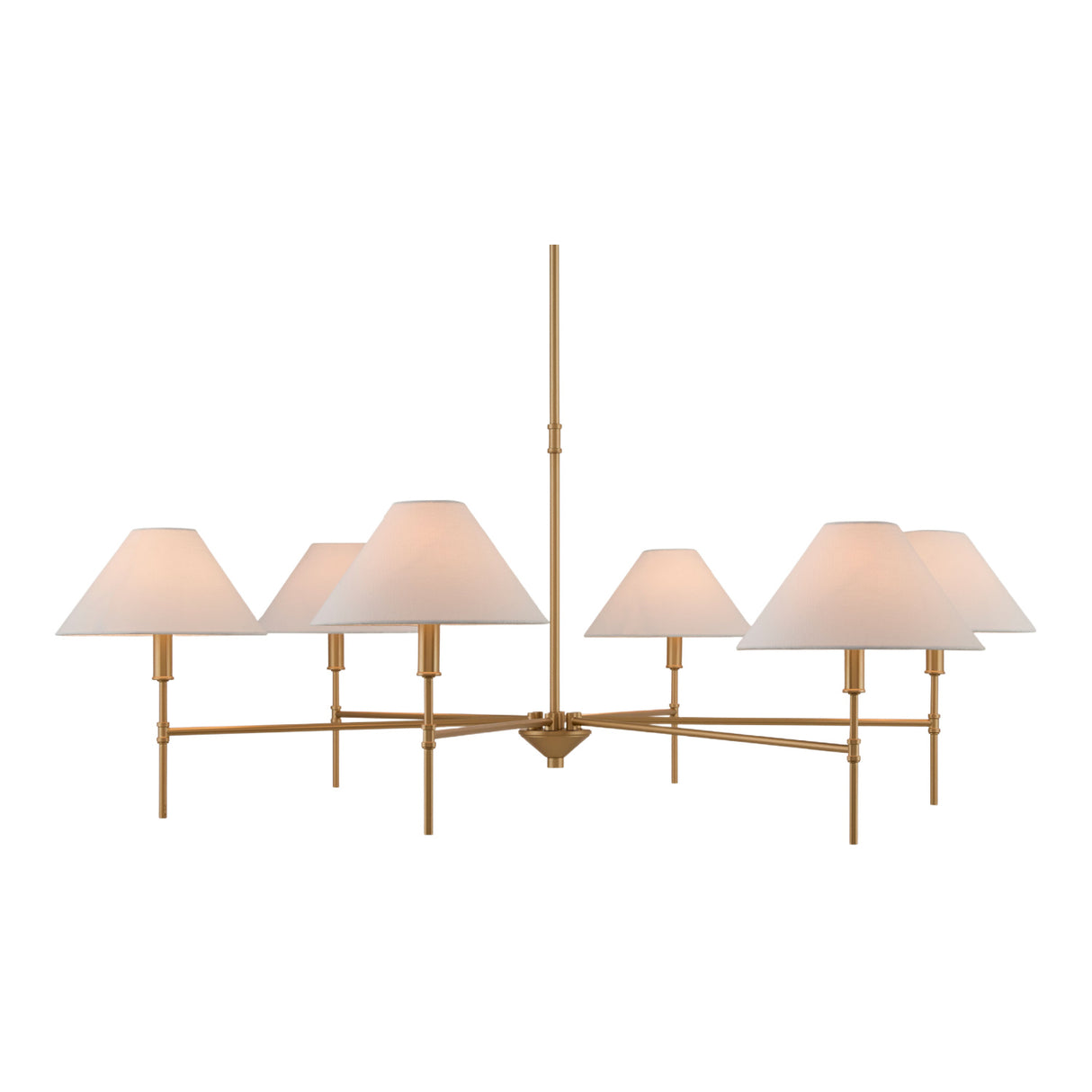 Modern European furniture - White Linen 6-Light Chandelier - www.oroa.com | Oroa.com
