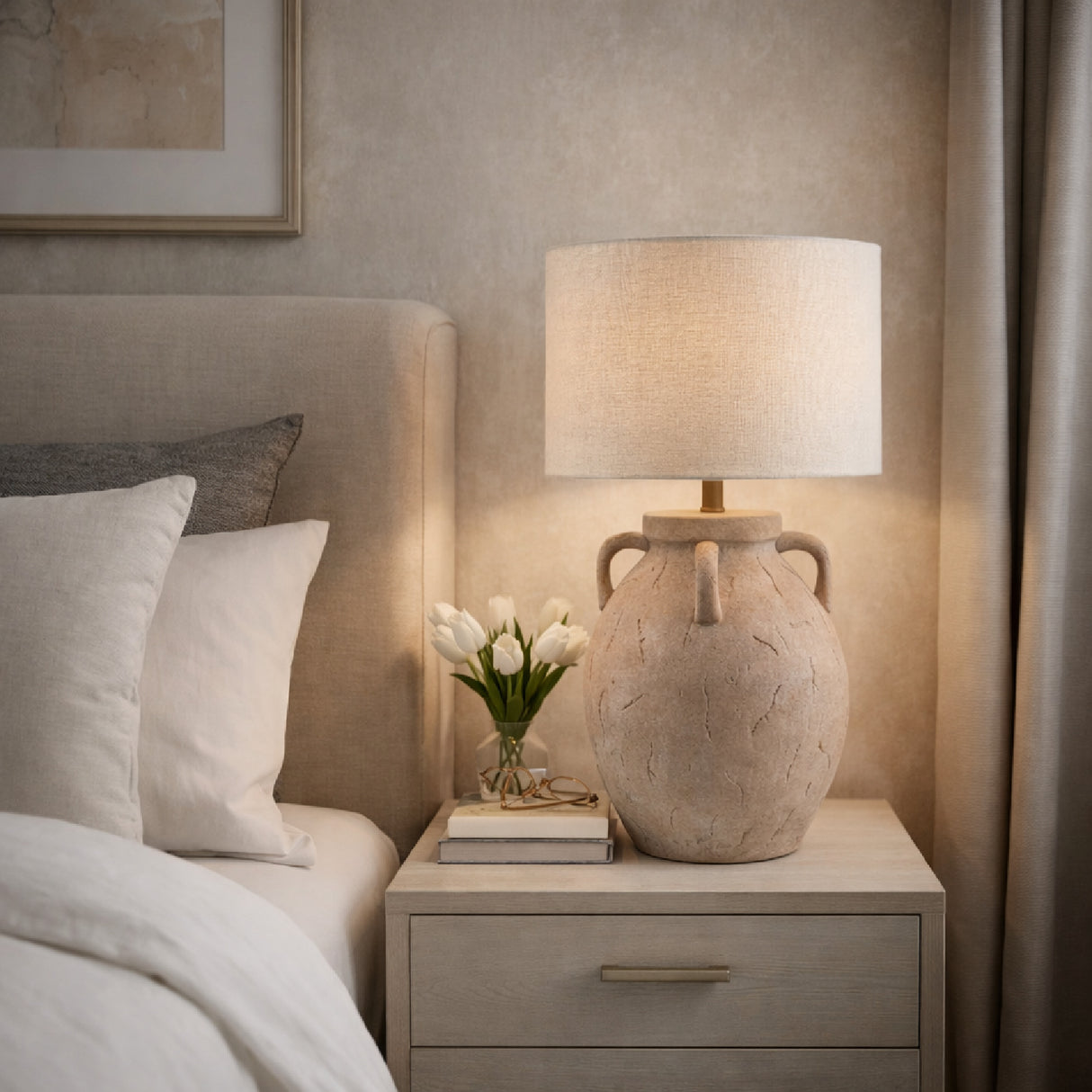 Modern European furniture - Crackle Ceramic Accent Table Lamp - www.oroa.com | Oroa.com