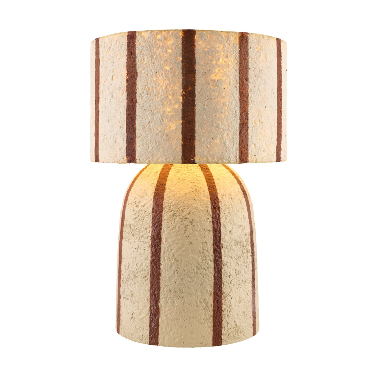 Modern European furniture - Beige Striped Accent Table Lamp - www.oroa.com | Oroa.com